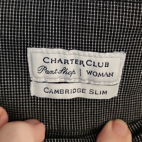 Charter Club Cambridge Slim Checkered Pants, 24W - Picture 7 of 8